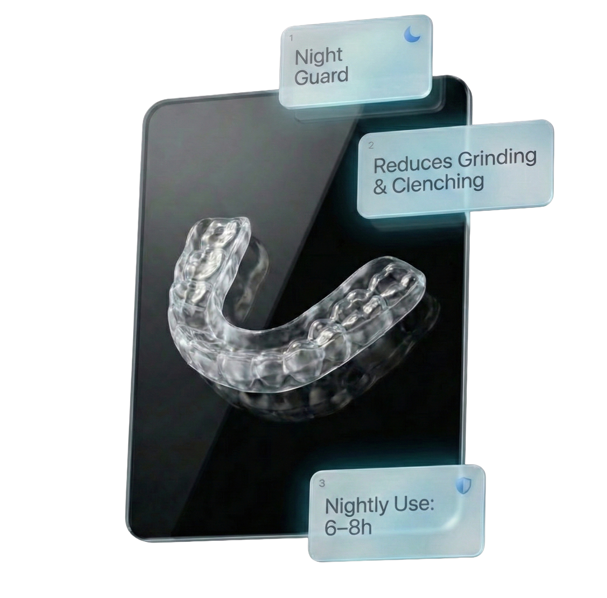 Night guard - reduces grinding and clenching, supports TMJ comfort