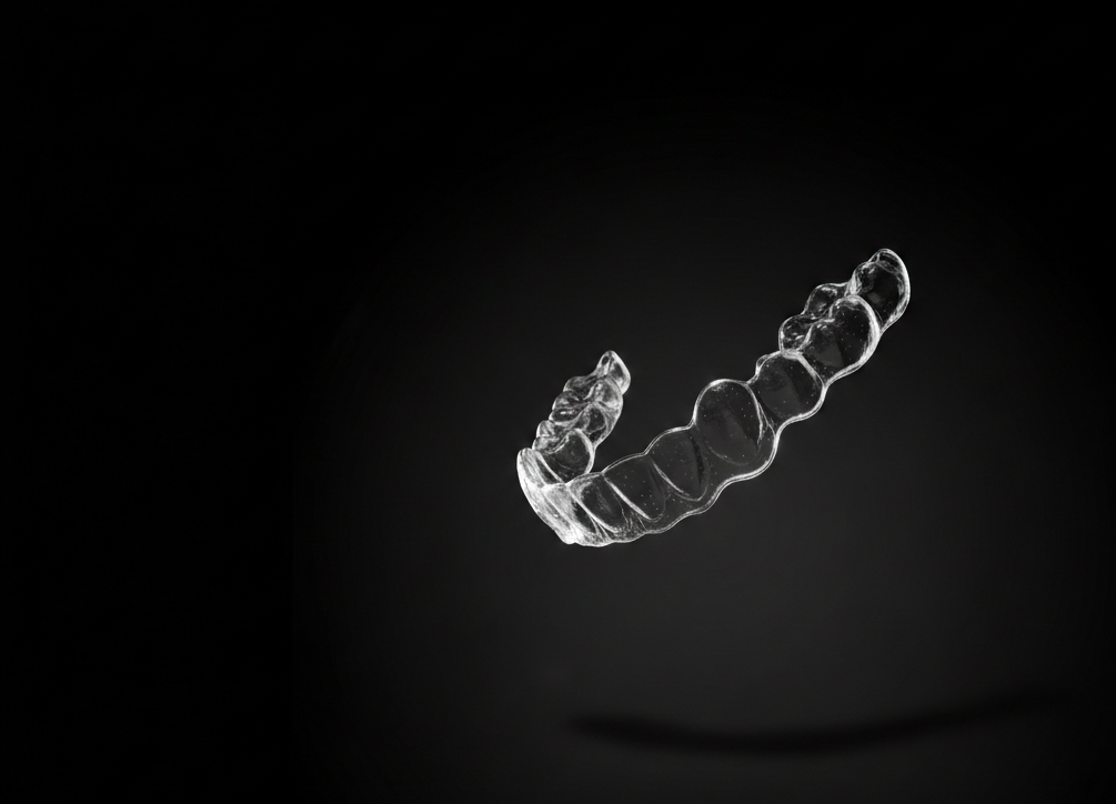 Clear orthodontic retainer for maintaining your perfect smile